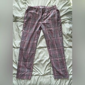 business casual  plaid trousers